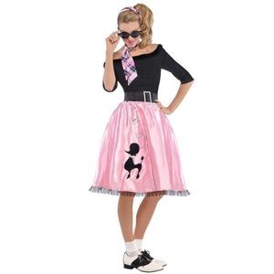 NEW 1950’s SOCK HOP SWEETIE POODLE SKIRT HALLOWEEN COSTUME Size W Sm 2-4
